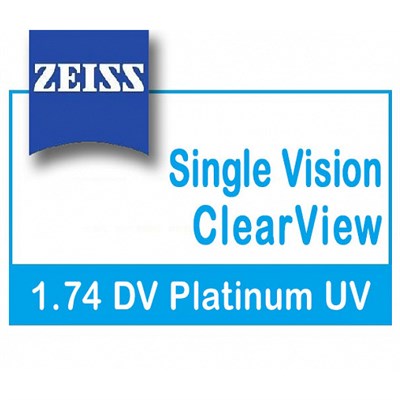 Очковые линзы 1.74 Zeiss Single Vision ClearView DuraVision Platinum UV 1.74 ZSV ClearView DVP UV - фото 4883015