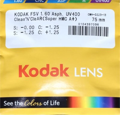 Очковые линзы KODAK 1.6 AS UV 400 Clean N CleAR 1.6 AS UV 400 Clean N CleAR