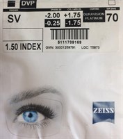 Очковые линзы 1.5 ZEISS Single Vision DV Platinum UV