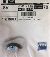 Очковые линзы 1.5 ZEISS Single Vision DV Platinum UV 1.5 ZSV DV Platinum UV